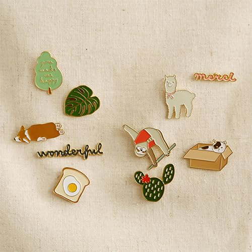 Amazon | ピンバッジ 韓国 バッジ ブローチ ステーショナリー 文房具